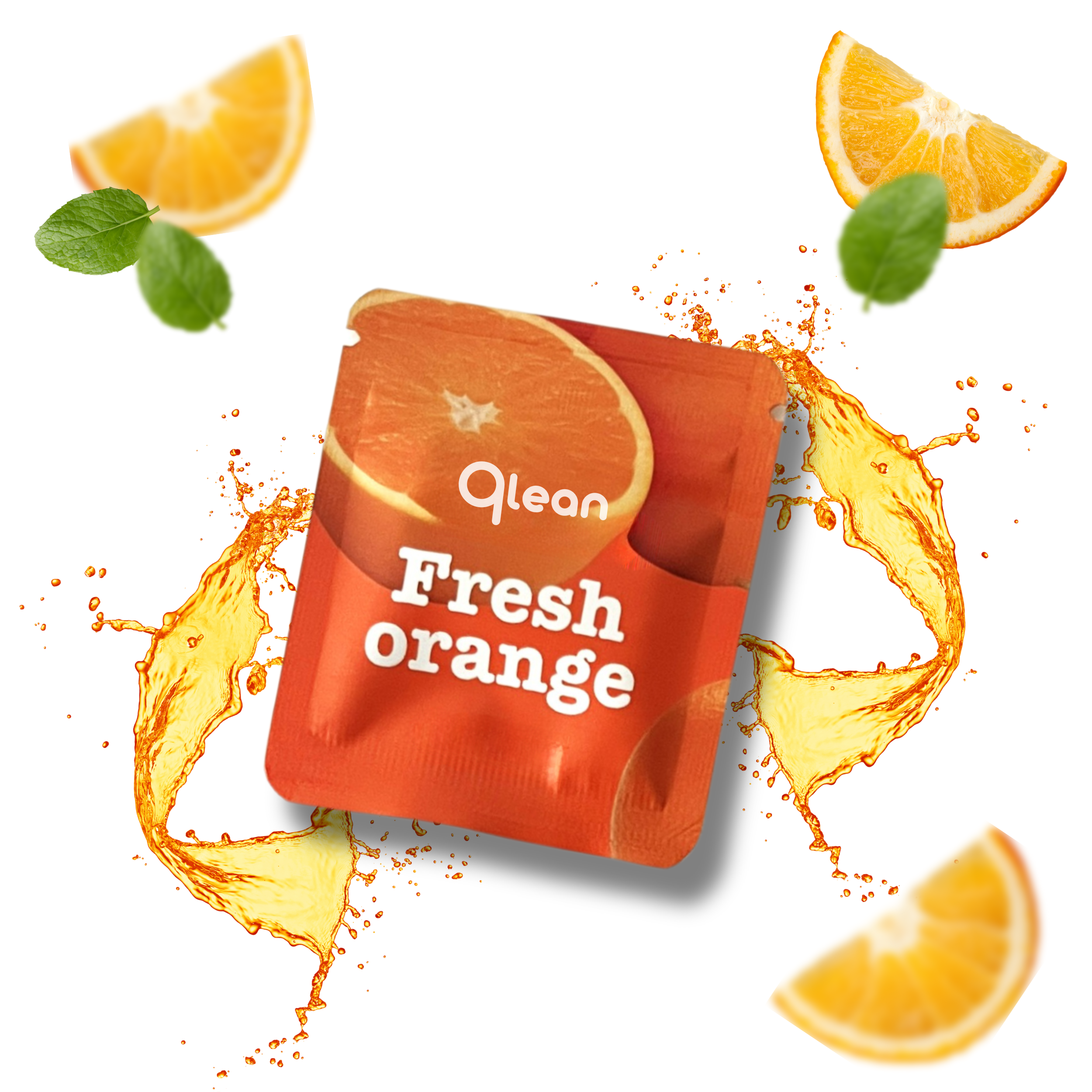Qlean™ – Sada 3 aromatizovaných náplní s POMARANČOM (postačí na 9 dní)